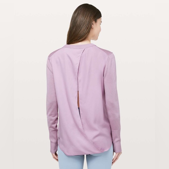 Lululemon Still At Ease Pullover Sweater Women’s Size 6 Purple Cashlu Cashmere - Picture 2 of 13